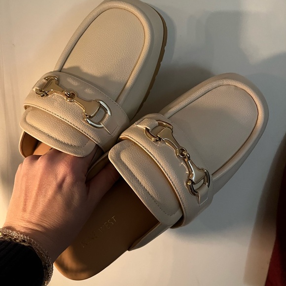 Nine West Kunne Loafer Mules in Ivory - Picture 2 of 2